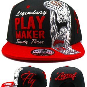 Greatest 23 Play Maker Snapback Hat Black/Red